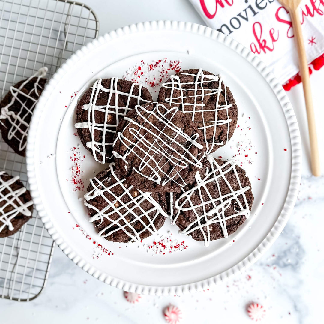 Chocolate Peppermint Drizzle | Drop Cookies - Southern Sugar Bakery