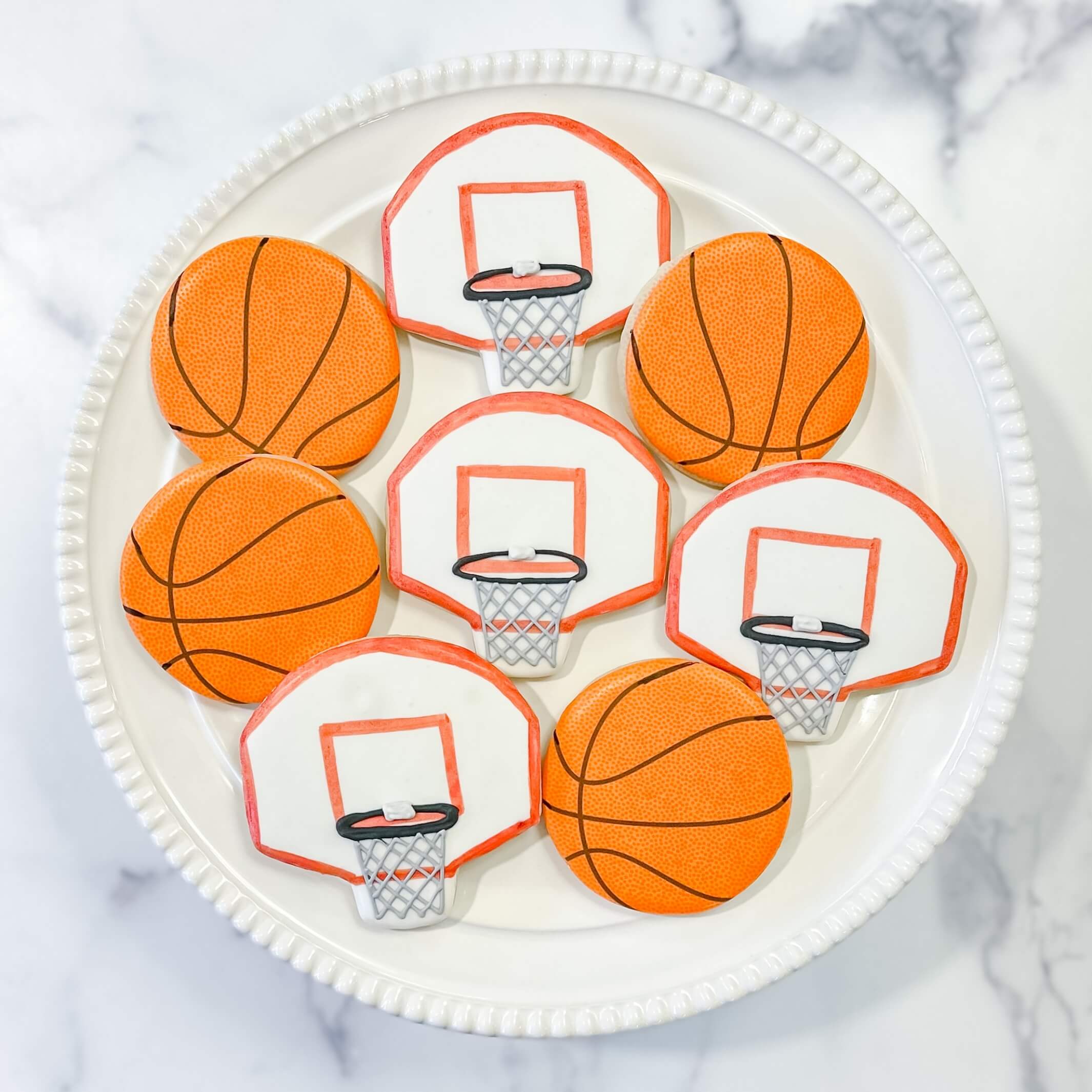 Delicious Basketball Cookies Decorated for Every Fan