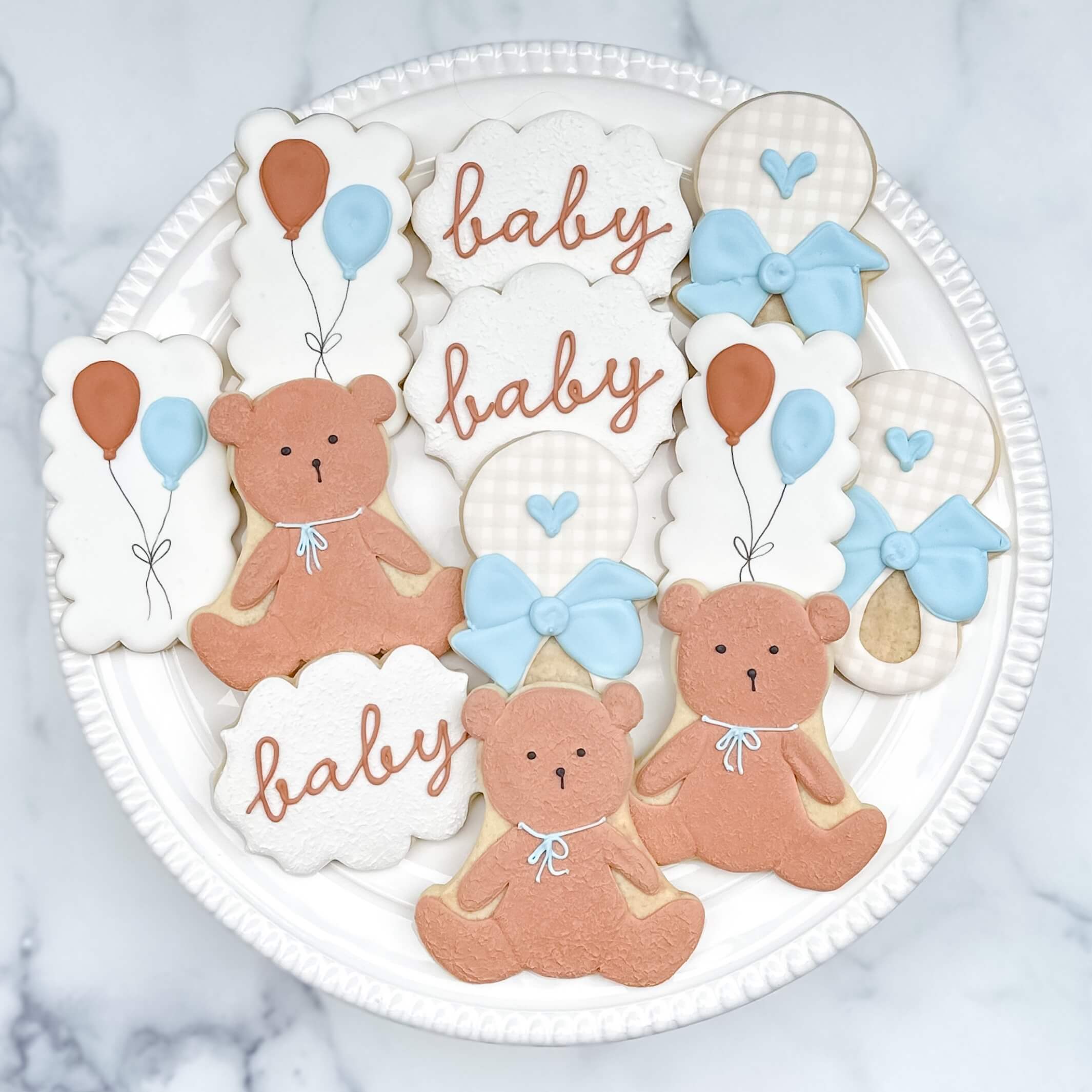 Custom Cookies New Baby Baby Teddy Bear Southern Sugar Bakery