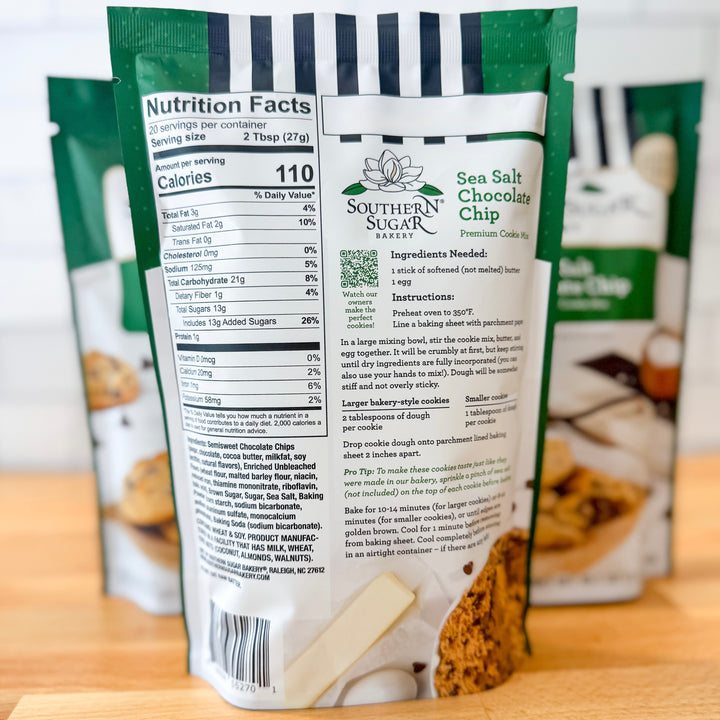 Sea Salt Chocolate Chip Premium Cookie Mix - Southern Sugar Bakery
