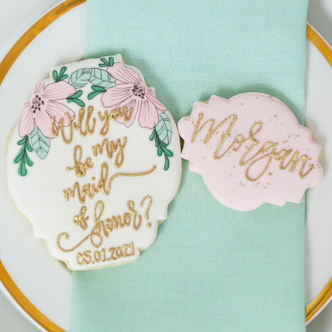 Custom Cookies - Bridal Events | Will You Be My Bridesmaid - Southern Sugar Bakery