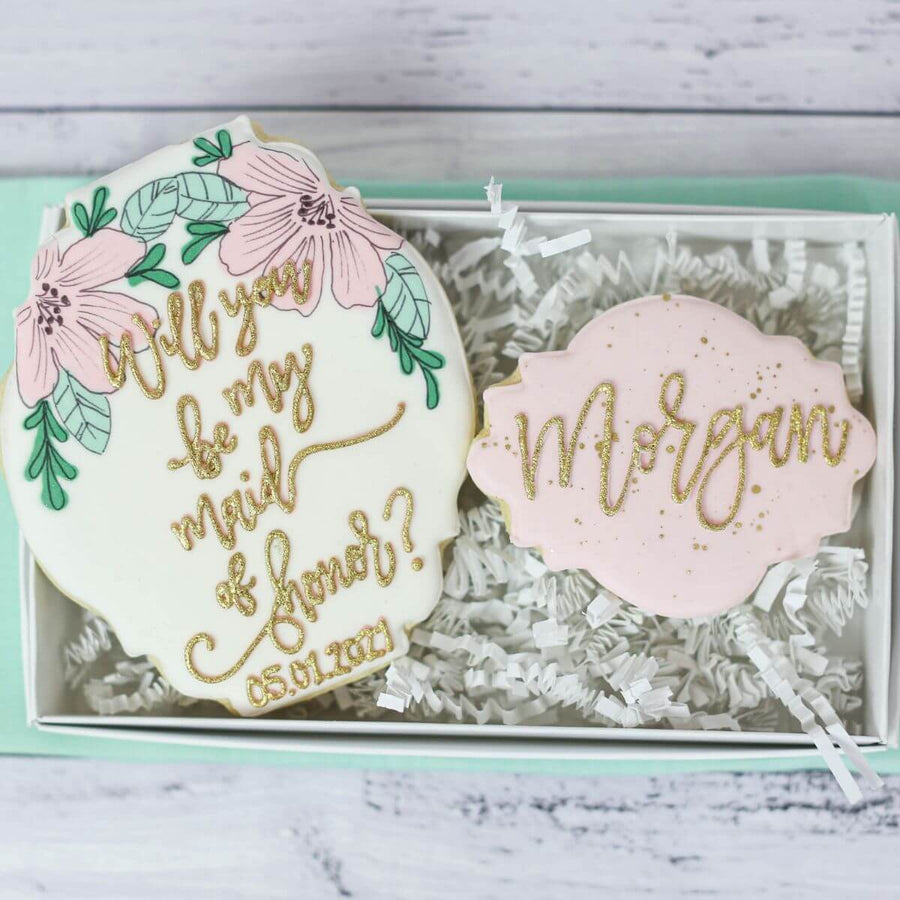 Custom Cookies - Bridal Events | Will You Be My Bridesmaid - Southern Sugar Bakery