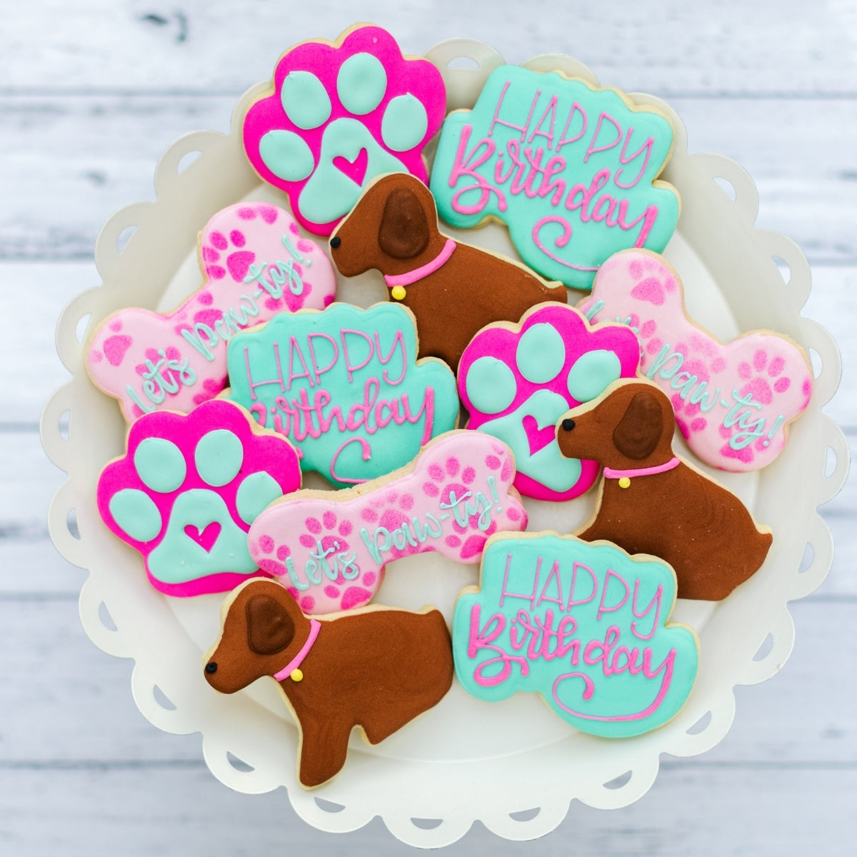 Birthday top dog cookies