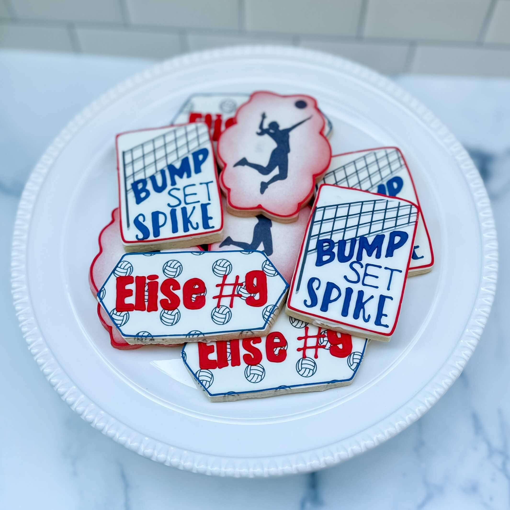 Custom Cookies Volleyball Order on the Court! Southern Sugar Bakery