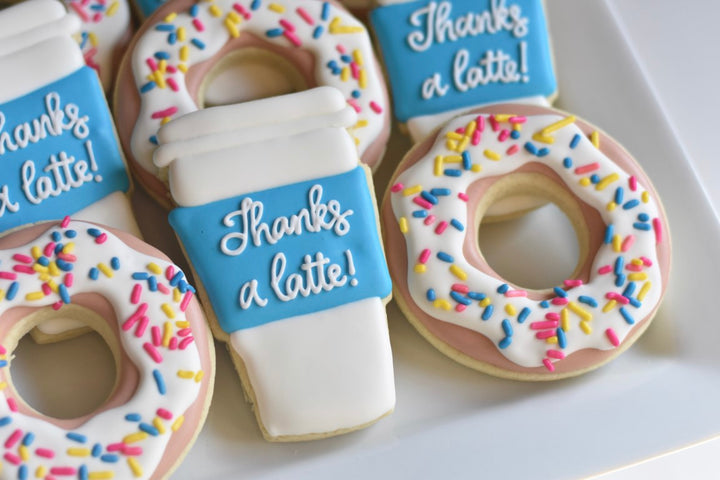 Custom Cookies - Thank You | Thanks a Latte! - Southern Sugar Bakery