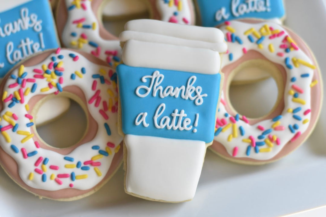 Custom Cookies - Thank You | Thanks a Latte! - Southern Sugar Bakery