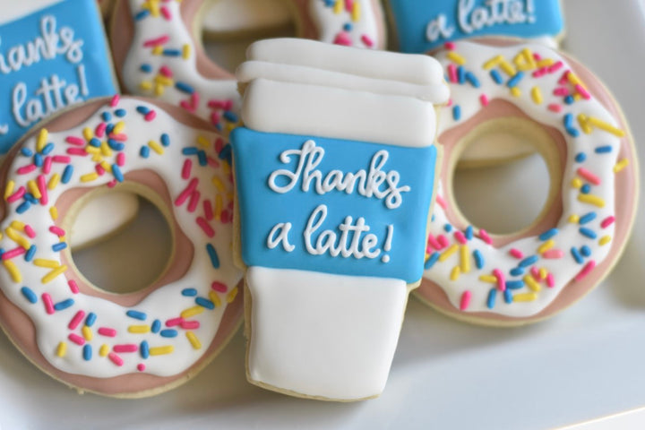 Custom Cookies - Thank You | Thanks a Latte! - Southern Sugar Bakery