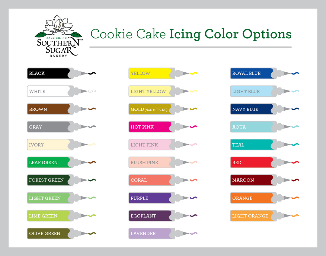 Decorated Cookie Cake (Raleigh Pick-up Only) - Southern Sugar Bakery