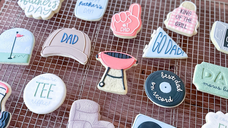 Custom decorated Father's Day sugar cookies from Southern Sugar Bakery