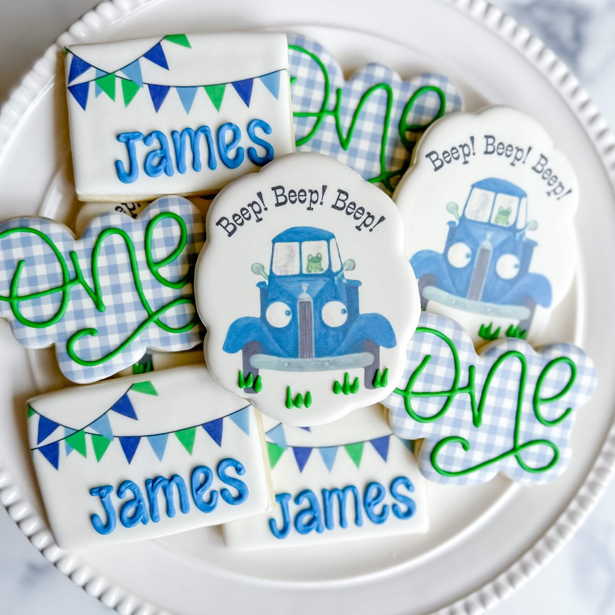 Custom Birthday Cookies | Little Blue Truck – Southern Sugar Bakery