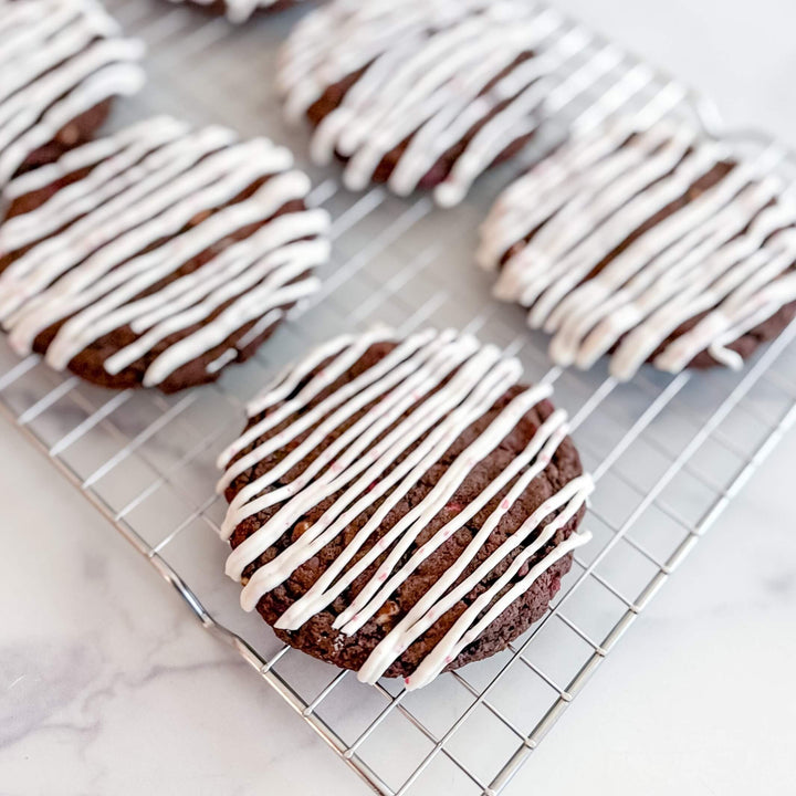 Chocolate Peppermint Drizzle | Drop Cookies