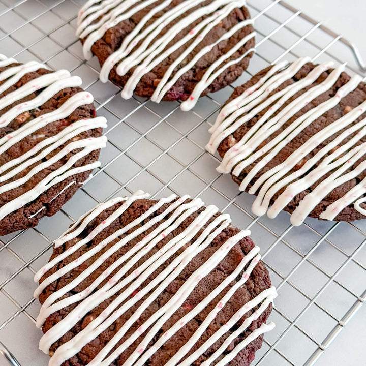 Chocolate Peppermint Drizzle | Drop Cookies