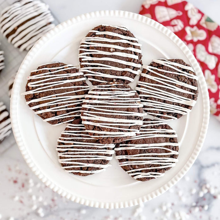 Chocolate Peppermint Drizzle | Drop Cookies