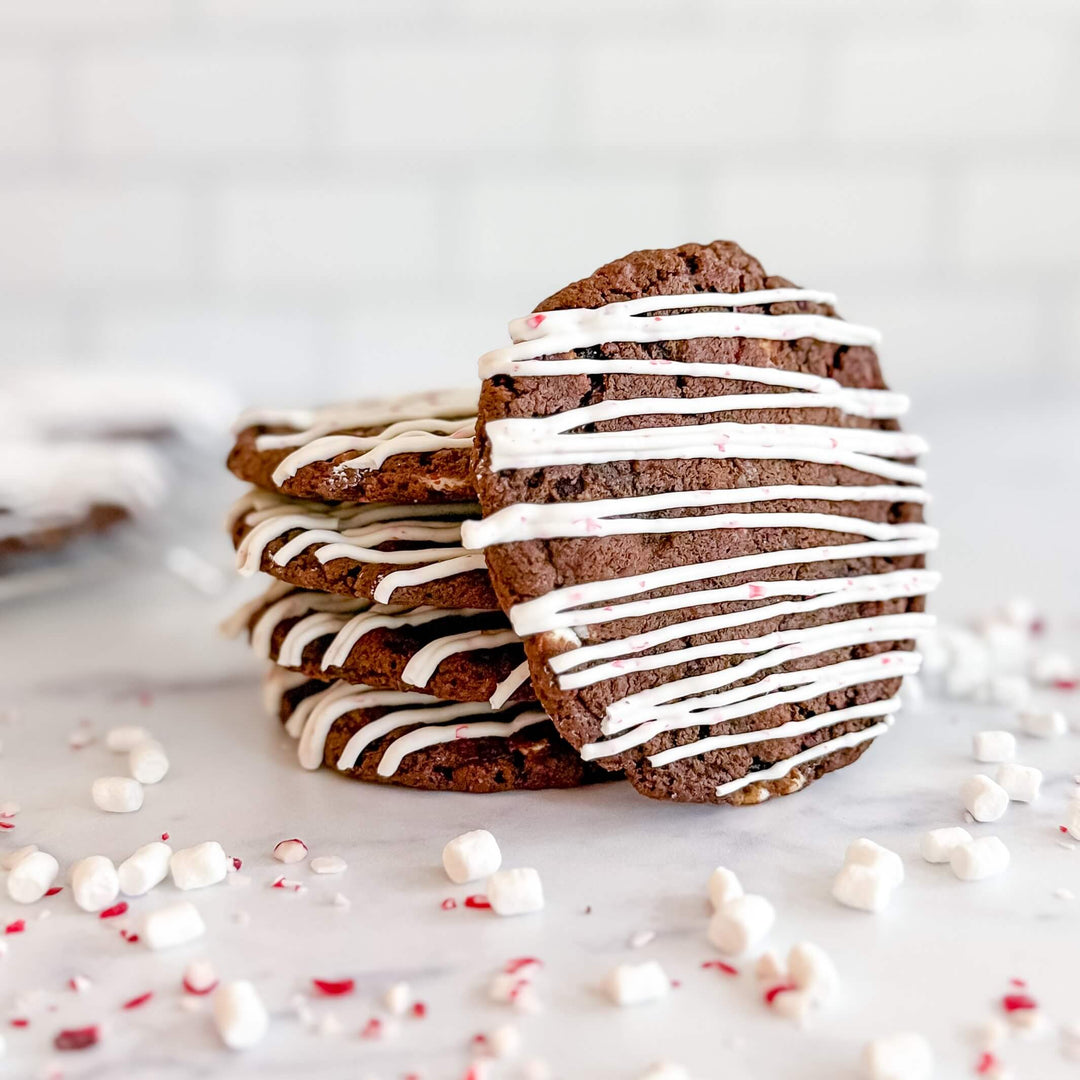 Chocolate Peppermint Drizzle | Drop Cookies