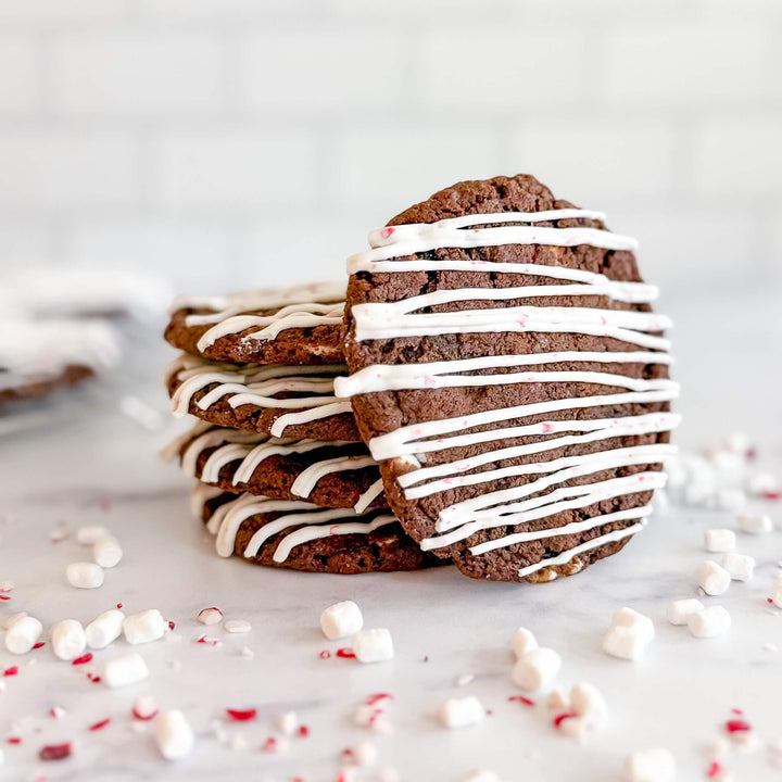 Chocolate Peppermint Drizzle | Drop Cookies