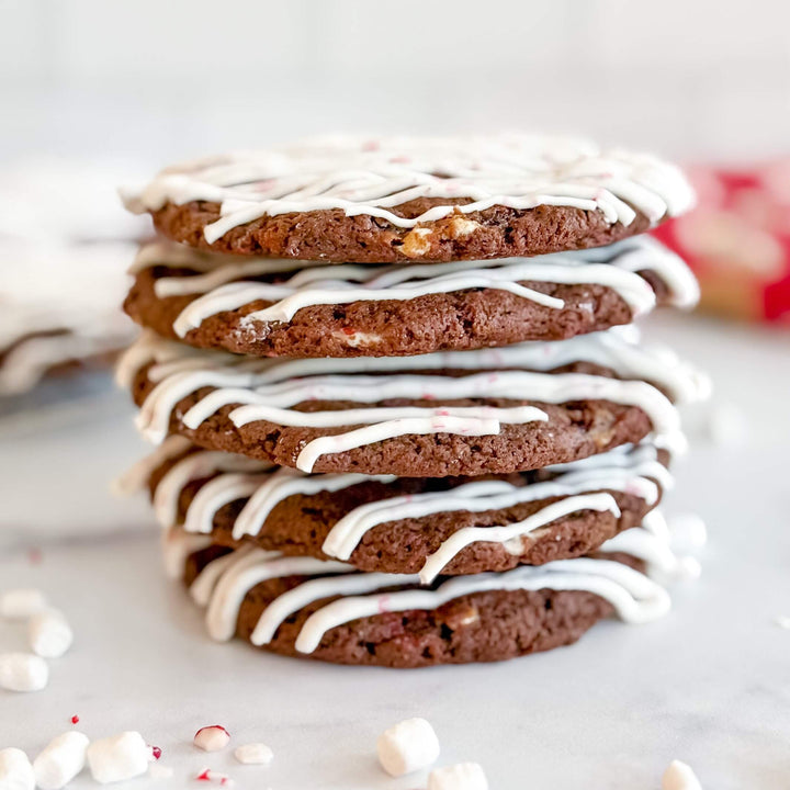 Chocolate Peppermint Drizzle | Drop Cookies