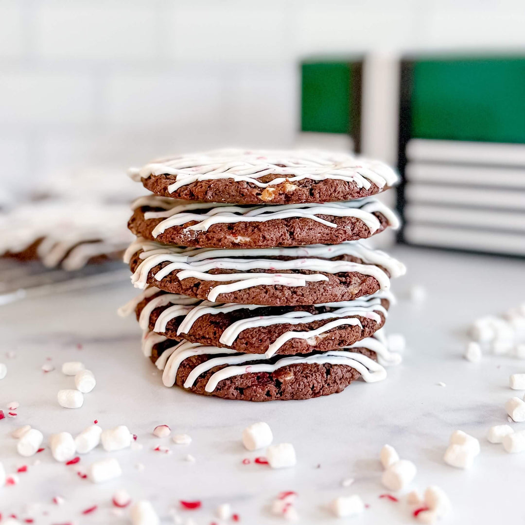 Chocolate Peppermint Drizzle | Drop Cookies