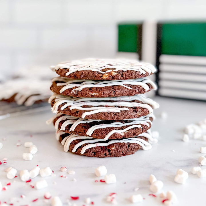 Chocolate Peppermint Drizzle | Drop Cookies