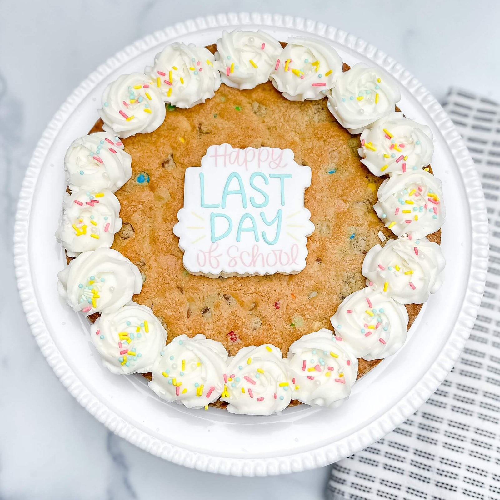 Last Day Of School | 10" Cookie Cake (Raleigh Pick Up Only) - Southern Sugar Bakery