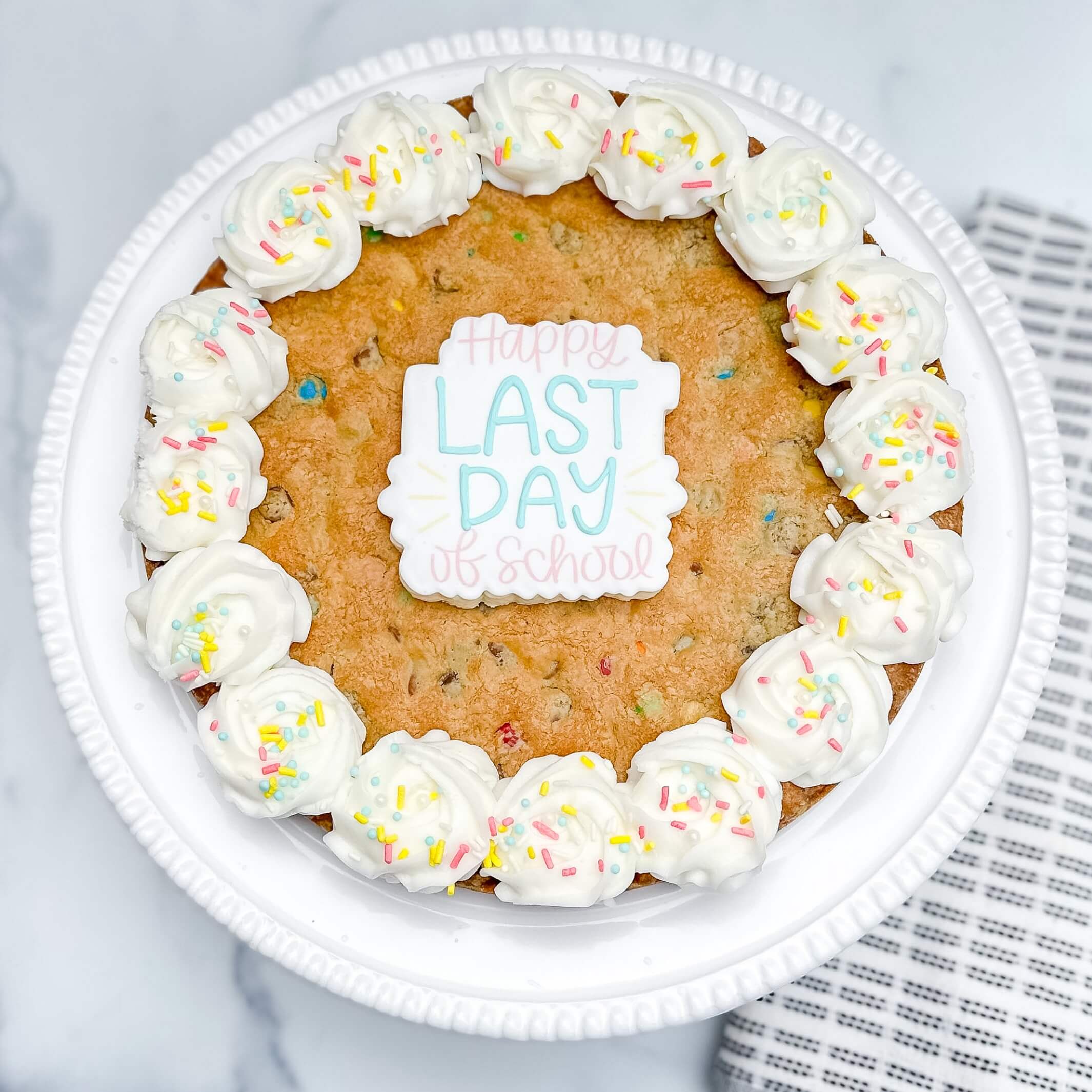 Last Day Of School | 10" Cookie Cake (Raleigh Pick Up Only) - Southern Sugar Bakery