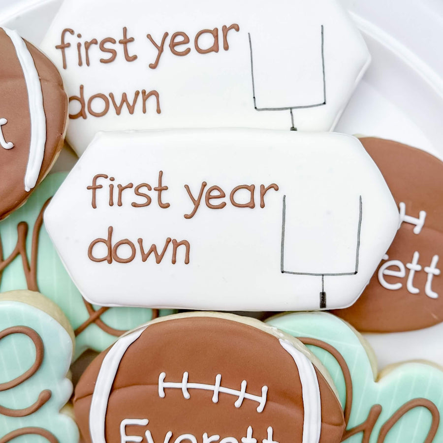 Custom Birthday Cookies | First Year Down – Southern Sugar Bakery