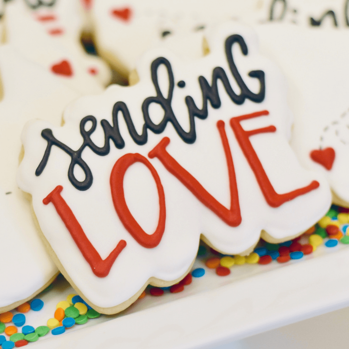 Custom Cookies - Love | Across the Miles! - Southern Sugar Bakery