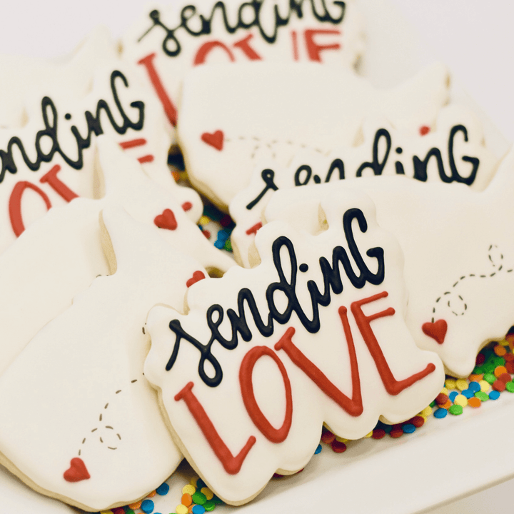 Custom Cookies - Love | Across the Miles! - Southern Sugar Bakery