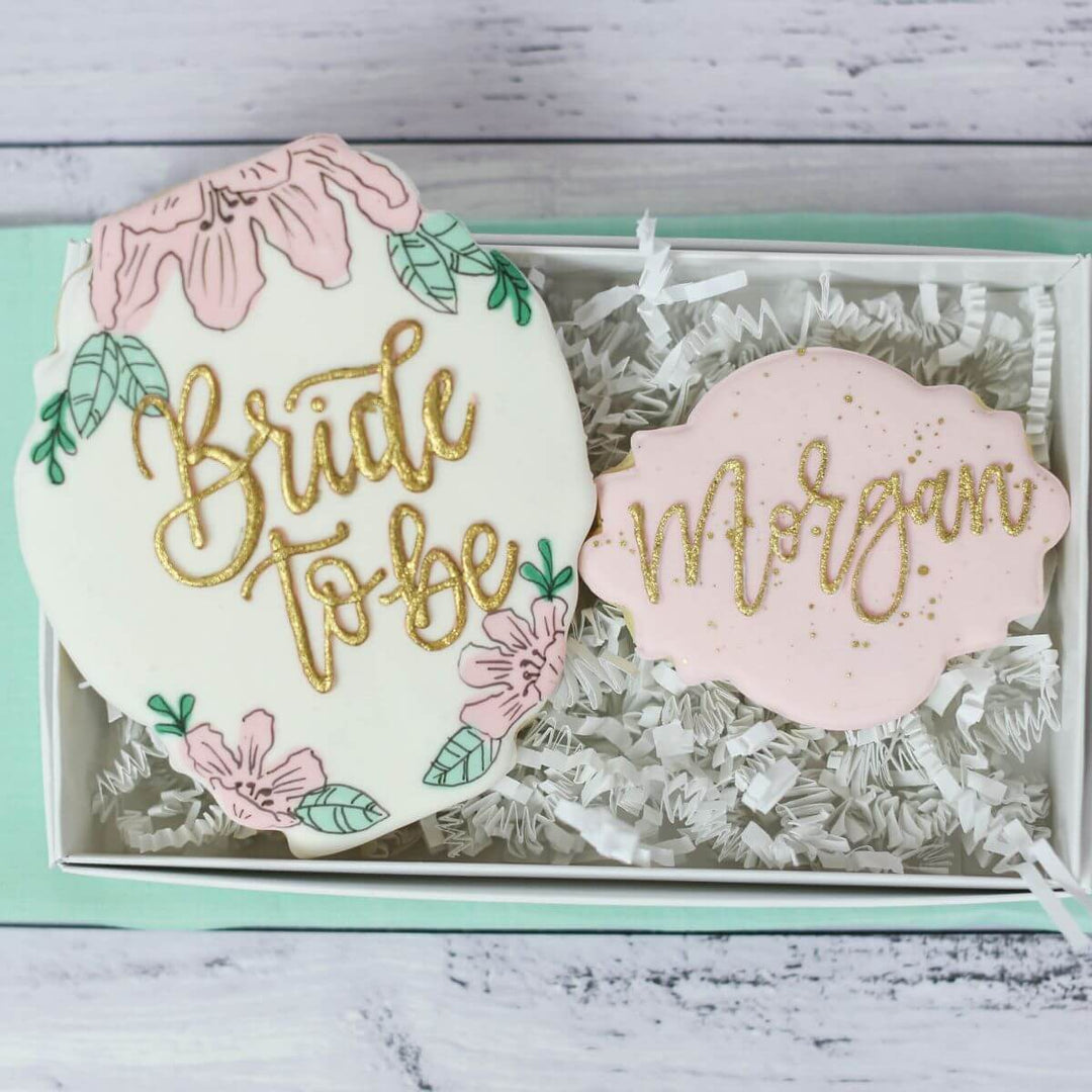 Custom Cookies - Wedding Events - Bride to Be Duo - Southern Sugar Bakery