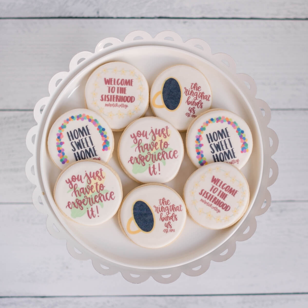 Meredith Cookies Custom Cookies | Meredith College Events – Southern Sugar Bakery