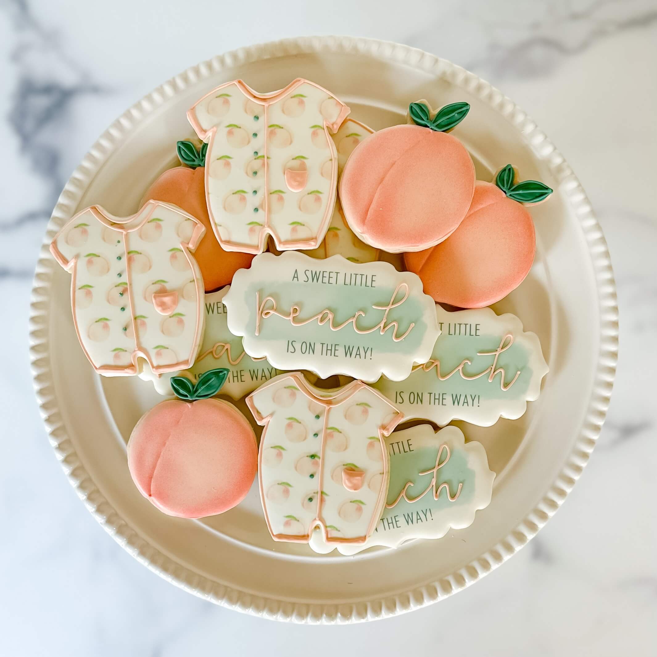 Custom Cookies | New Baby | Sweet Peach – Southern Sugar Bakery